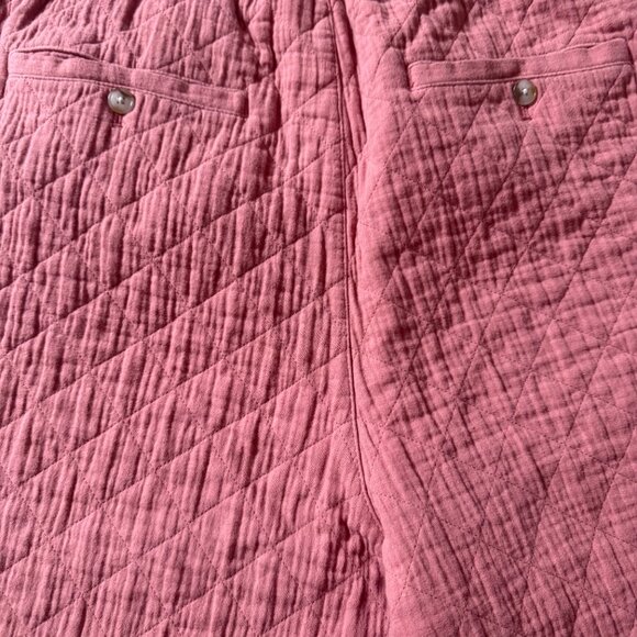 MADEWELL Quilted Lounge Pants 'Rose Dust' Drawstring Elastic Waist XL - Picture 11 of 12